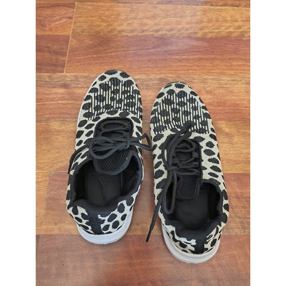 Athletic Works Cheetah Leopard Polka Dot Print Soft Running Shoe Womens Size 8.5 - Picture 1 of 5